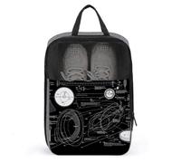 Sac à chaussures imprimé physique, sacs à chaussures pour voyage, sac à chaussures imperméable, organiseur de chaussures avec fermeture éclair et poignée, sac de baskets, sac à chaussures de golf, sac