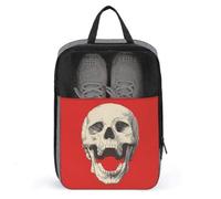 Sac à chaussures large ouvert avec tête de mort pour voyage, usage quotidien, sac de rangement anti-poussière pour chaussures de golf