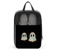 Sac à chaussures mignon avec motif fantômes de dessin animé fluo pour voyage, usage quotidien, sac de rangement anti-poussière pour chaussures de golf