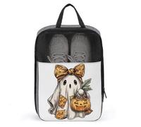 Sac à chaussures mignon Halloween fantôme citrouille bonbons seau sac à chaussures pour voyage usage quotidien sac de rangement anti-poussière sac à chaussures de golf