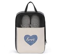 Sac à chaussures minimaliste en forme de cœur avec mot d'amour pour voyage, usage quotidien, sac de rangement anti-poussière pour chaussures de golf