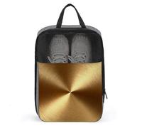 Sac à chaussures minimaliste en métal doré à grain concentrique pour voyage, usage quotidien, sac de rangement anti-poussière pour chaussures de golf