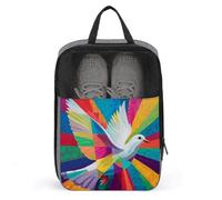 Sac à chaussures moderne et coloré blanc colombe pour voyage, usage quotidien, sac de rangement anti-poussière pour chaussures de golf
