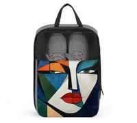Sac à chaussures motif cubisme abstrait géométrique audacieux pour voyage, usage quotidien, sac de rangement anti-poussière pour chaussures de golf