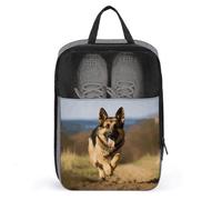 Sac à chaussures pour chien berger allemand avec fermeture éclair, sacs de rangement avec poignée et portable, résistant à l'eau, essentiels de voyage
