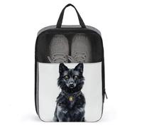 Sac à chaussures pour chien style gothique loup noir pour voyage, usage quotidien, sac de rangement anti-poussière pour chaussures de golf