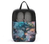 Sac à chaussures pour homme et femme, motif arbres et plantes lumineuses, pochette à chaussures avec fermeture éclair, sac à chaussures de golf respirant pour voyage à l'extérieur, organiseur de