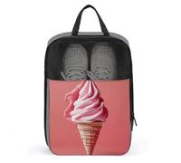 Sac à chaussures pour homme et femme - Motif cône artistique - Avec fermeture éclair - Respirant - Pour le voyage à l'extérieur - Organiseur de chaussures pour le sport, les voyages d'affaires, la