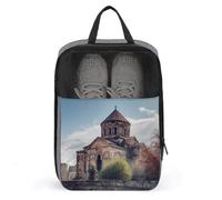 Sac à chaussures pour homme et femme - Pochette à chaussures d'église arménienne avec fermeture éclair - Sac à chaussures de golf respirant pour voyage à l'extérieur - Organiseur de chaussures pour le
