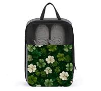 Sac à chaussures pour la Saint-Patrick - Motif trèfle vert - Pour voyage, usage quotidien - Anti-poussière - Pochette de rangement pour chaussures de golf