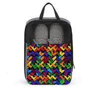 Sac à chaussures pour voyage Gay Pride arc-en-ciel avec fermeture éclair - Sac à chaussures de golf respirant pour homme et femme - Organiseur de chaussures d'extérieur pour le sport, les voyages