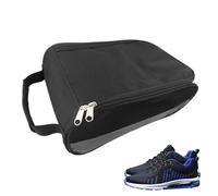 Sac à chaussures pour voyage, sac à chaussures de voyage rembourré | Sac de rangement portable résistant à l'eau avec fermeture éclair et ventilation en maille pour salle de sport, gris, Refer to