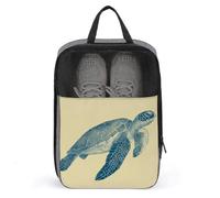 Sac à chaussures rétro simple tortue de mer pour voyage, usage quotidien, sac de rangement anti-poussière pour chaussures de golf