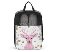 Sac à chaussures rose Little Deer pour voyage, usage quotidien, sac de rangement anti-poussière pour chaussures de golf