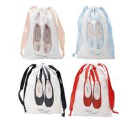Sac à chaussures - Sac à chaussures de danse en satin - Organiseur léger pour chaussures - Sac étanche à la poussière pour accessoires de ballet - Rangement portable pour les voyages, la salle de