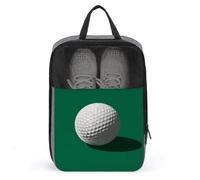Sac à chaussures simple avec balle de golf verte pour voyage, usage quotidien, sac de rangement anti-poussière pour chaussures de golf
