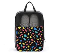 Sac à chaussures simple et coloré aux formes pastel pour voyage, usage quotidien, sac de rangement anti-poussière pour chaussures de golf