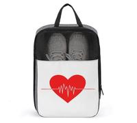 Sac à chaussures simple et minimaliste en forme de cœur rouge pour voyage, usage quotidien, sac de rangement anti-poussière pour chaussures de golf
