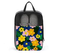 Sac à chaussures simple pour voyage, usage quotidien, sac de rangement anti-poussière pour chaussures de golf Jaune et orange
