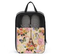 Sac à Chaussures Tour Eiffel Paris avec Fermeture éclair et poignée, imperméable, Respirant et Portable