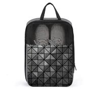 Sac à chaussures triangulaire en métal brossé motif mosaïque pour voyage, usage quotidien, sac de rangement anti-poussière pour chaussures de golf