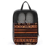 Sac à chaussures tribal africain en tissu boueux pour les voyages - Étanche - Organiseur de chaussures avec fermeture éclair et poignée - Style - Taille unique, Style :, Taille unique, Sacs à