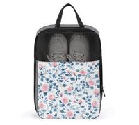 Sac à chaussures vintage avec motif rose aquarelle pour voyage, usage quotidien, sac de rangement anti-poussière pour chaussures de golf