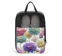 Sac à chaussures vintage motif chrysanthème pour voyage, usage quotidien, sac de rangement anti-poussière pour chaussures de golf