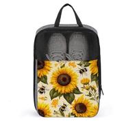 Sac à chaussures vintage tournesols abeilles pour voyage, usage quotidien, sac de rangement anti-poussière pour chaussures de golf