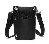 Sac à ciseaux à cheveux avec pinces pour peignes, étui de coiffure, barbier, sac à outils de salon, ceinture en cuir PU, Noir