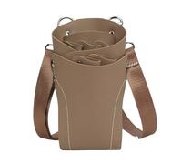 Sac À Ciseaux De Barbier 1PC Leather Hairdressing Scissors Holster Pouch with Clips Comb Hair Scissor Bag Waist Belt for Salon Barbers(Grey)