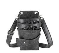 Sac à ciseaux de coiffeur en cuir, sac à outils de coiffure, étui pour ciseaux de coiffure, peigne avec bandoulière réglable