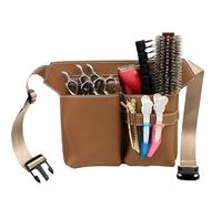 Sac à Ciseaux De Coiffure Sacoche de taille unisexe for ciseaux coiffeur professionnel, pochette multifonction for hommes et femmes, étui rangement for outils salon coiffure, sac banane(Brown)
