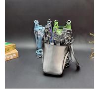 Sac à Ciseaux de Coiffure,TPU Dégradé Mode Coiffeur Kit Cheveux Ceinture Bandoulière Barbier Fanny Pack Tondeuse Étui Outil Découpage