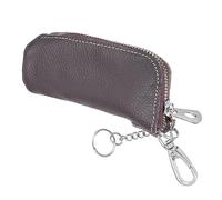 Sac à clé de Portefeuille Sac de clé de Voiture Bourse pour Hommes pièce de Monnaie Petit Mince Portefeuille avec Crochet Portefeuille élégant conteneur de Monnaie Faux Cuir Brun