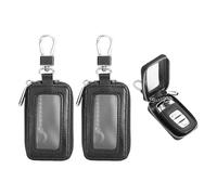 Sac À Clés De Voiture Noir 2 Pièces, Sac À Clés en Cuir PU, Sac À Clés avec Crochet, Sac À Clés Simple, Sac De Protection pour Clés