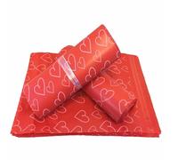 Sac À Colis Grands sacs de courrier à motif cœur rose givré, sac adhésif auto-scellant, enveloppe en matériau mat, Postal 50 pièces/lot(Red,28x42cm)