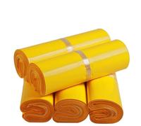 Sac À Colis Sac de courrier blanc, enveloppe Express, sacs rangement, d'expédition, pochette en plastique PE auto-adhésive, emballage, 100 pièces/lot(Yellow,20 35cm)