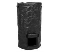 Sac à compost de jardin réutilisable avec couvercle et poignée de transport, sac d'élimination des déchets en polyéthylène pour restes de nourriture et débris de cour, convertit le matériau organique