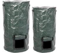 Sac À Compost En Polyéthylène, Sac De Ferment Organique Avec Fermeture Éclair Et Double Poignées, Poubelle À Déchets De Cuisine Pliable Pour Le Jardin