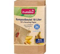Sac à compost naturel 10 l, 10 pièces - Marque DM Allemagne - Compatible avec profissimo - Kompostbeutel nature 10 l, 10 St