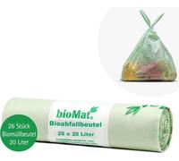 Sac à compost PAPSTAR "bioMAT" 20 litres vert 26 pièces