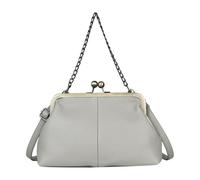 Sac à Coque en PU pour Femmes, Sac à bandoulière à Motif Litchi avec chaîne à Clip pour Un Usage Quotidien (Noir)