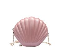 Sac à Coquillages Sacs à main à bandoulière for femmes, sac à coque, chaîne, paillettes mignonnes, petit sac, pochette for téléphone, argent, fermeture éclair, sacs à bandoulière for femmes(Pink)