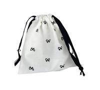 Sac à Cordon avec nœud, 2 pièces, Pochette de Rangement cosmétiques, Portefeuille for Femmes, Mini Ficelle Kawaii(Color3,S)