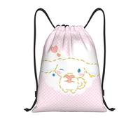 Sac à cordon Cinnamoroll, sac de sport, sac de fitness, sac à corde étanche pour entraînement, voyage, randonnée, gym, sac à cordon - DFB7765 Noir