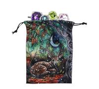 Sac à Cordon de dés - Sacs à Cordon de Carte de Tarot à imprimé Animal, Sachet Cadeau en Couleur Couleur, Sacs en Velours Portables pour Cartes de Tarot, dés, Bijoux