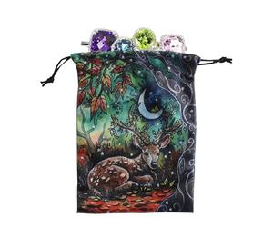 Sac à Cordon de dés - Sacs à Cordon de Carte de Tarot à imprimé Animal, Sachet Cadeau en Couleur Couleur, Sacs en Velours Portables pour Cartes de Tarot, dés, Bijoux