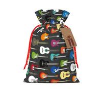 Sac à cordon de serrage avec étiquette kraft pour Noël, Halloween, fête