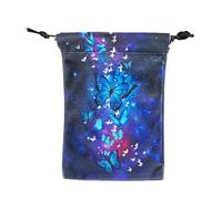 Sac à cordon de serrage pour tarot - Polyester 13X18 cm 17 G | Étui à cartes Oracle avec motif papillon | Étui de protection pour le deck des runes | Cadeau de voyage de lecture spirituelle